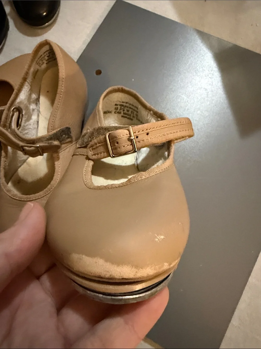 Capezio Tan Mary Jane Taps 13.5